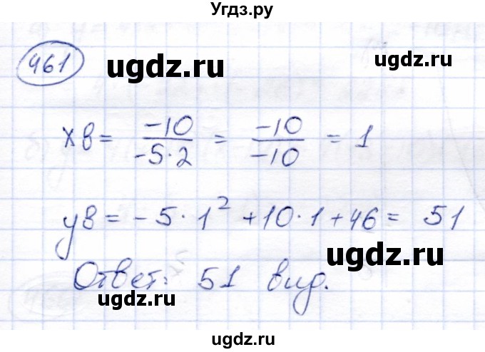 ГДЗ (Решебник) по алгебре 8 класс Солтан Г.Н. / упражнение / 461