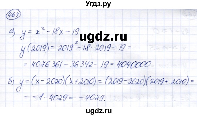 ГДЗ (Решебник) по алгебре 8 класс Солтан Г.Н. / упражнение / 464