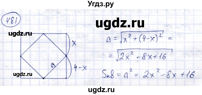 ГДЗ (Решебник) по алгебре 8 класс Солтан Г.Н. / упражнение / 481