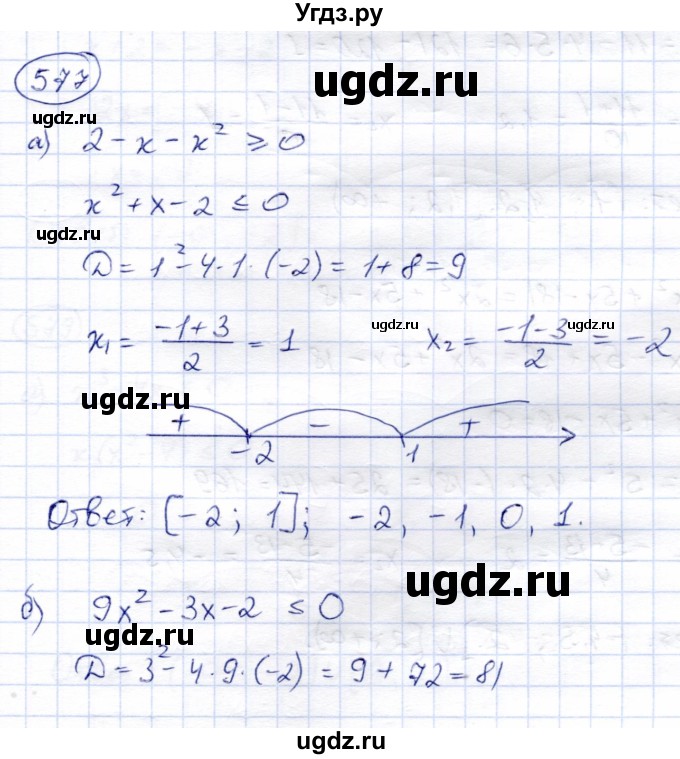 ГДЗ (Решебник) по алгебре 8 класс Солтан Г.Н. / упражнение / 577