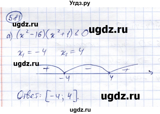 ГДЗ (Решебник) по алгебре 8 класс Солтан Г.Н. / упражнение / 581