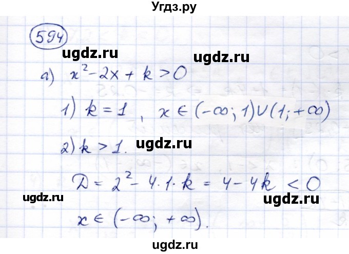 ГДЗ (Решебник) по алгебре 8 класс Солтан Г.Н. / упражнение / 594