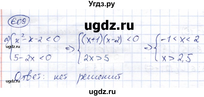 ГДЗ (Решебник) по алгебре 8 класс Солтан Г.Н. / упражнение / 609