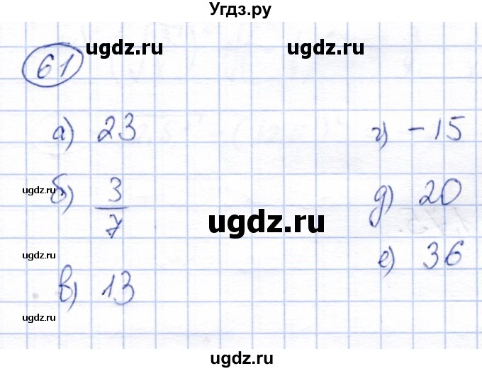 ГДЗ (Решебник) по алгебре 8 класс Солтан Г.Н. / упражнение / 61