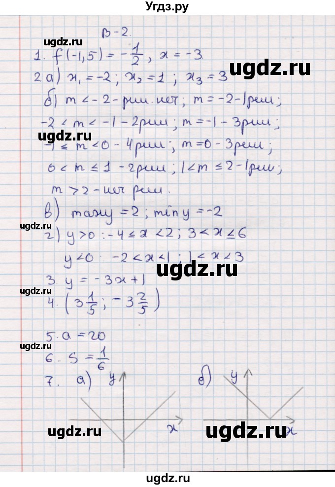 ГДЗ (Решебник №1) по алгебре 7 класс (дидактические материалы) Б.Г. Зив / контрольная работа / контрольная работа 6 / 2