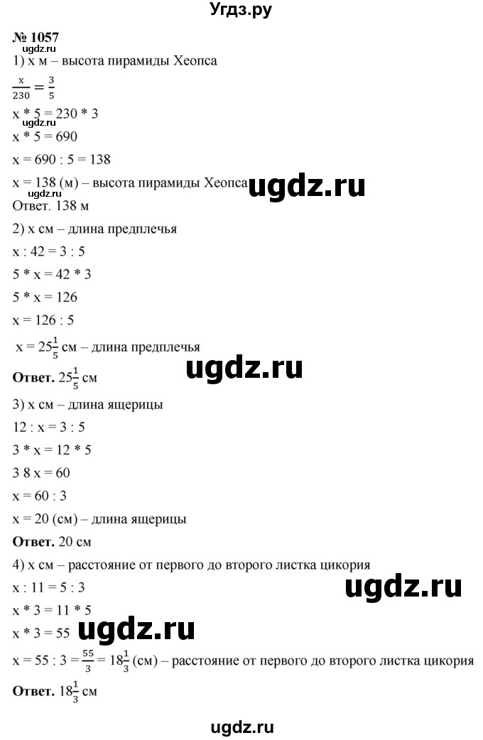 ГДЗ (Решебник №1) по математике 5 класс Ткачева М.В. / упражнение / 1057