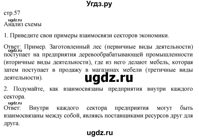 ГДЗ (Решебник) по географии 7 класс (Страноведение) Климанова О.А. / страница / 57