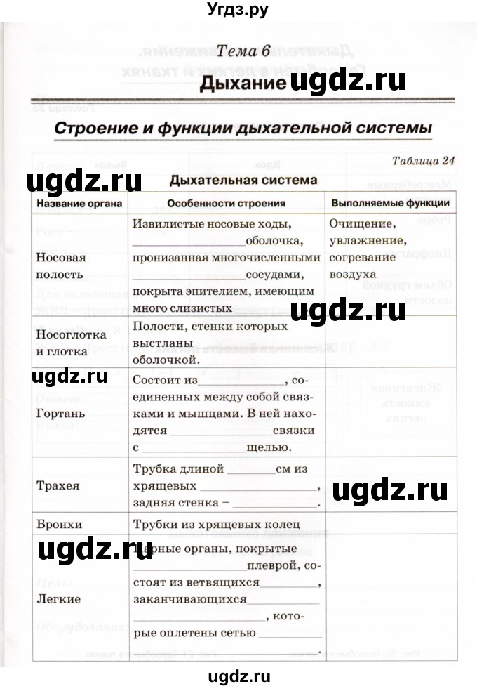 ГДЗ (Учебник) по биологии 8 класс (рабочая тетрадь) Н.Ф. Бодрова / страница / 53