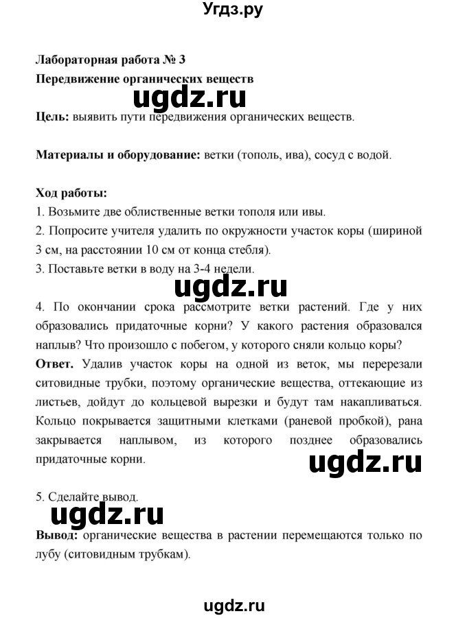 ГДЗ (Решебник) по биологии 6 класс (рабочая тетрадь) В.И. Сивоглазов / страница / 57(продолжение 2)