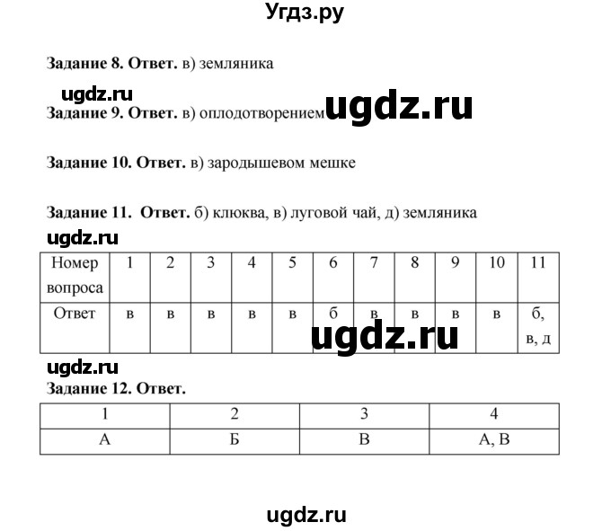 ГДЗ (Решебник) по биологии 6 класс (рабочая тетрадь) В.И. Сивоглазов / страница / 72