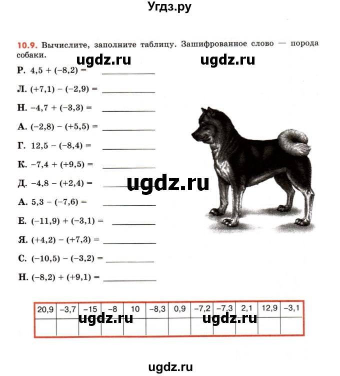 ГДЗ (Учебник) по математике 6 класс (рабочая тетрадь) Зубарева И.И. / часть 1 (параграф) / параграф 10 / 9