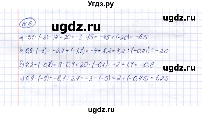 ГДЗ (Решебник №2) по математике 6 класс (рабочая тетрадь) Зубарева И.И. / часть 1 (параграф) / параграф 14 / 6