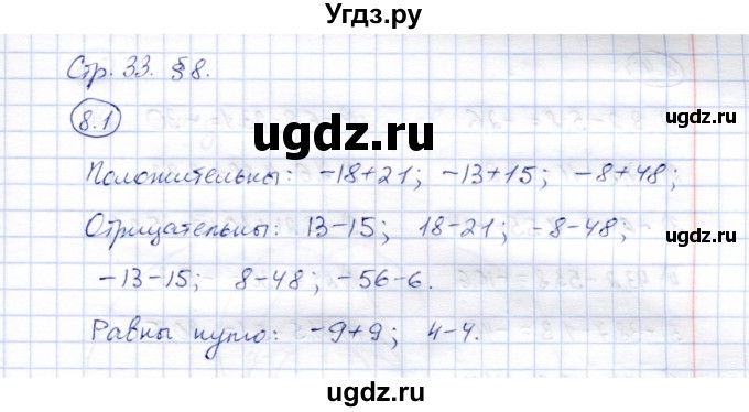 ГДЗ (Решебник №2) по математике 6 класс (рабочая тетрадь) Зубарева И.И. / часть 1 (параграф) / параграф 8 / 1