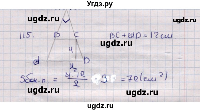 ГДЗ (Решебник) по геометрии 11 класс Солтан Г.Н. / задача / 115