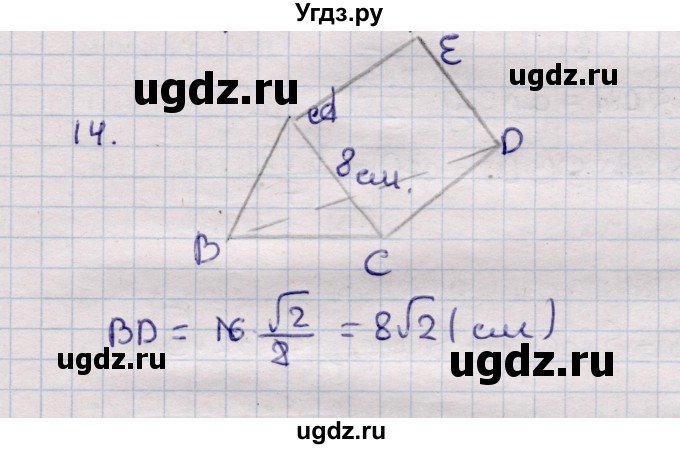 ГДЗ (Решебник) по геометрии 11 класс Солтан Г.Н. / задача / 14