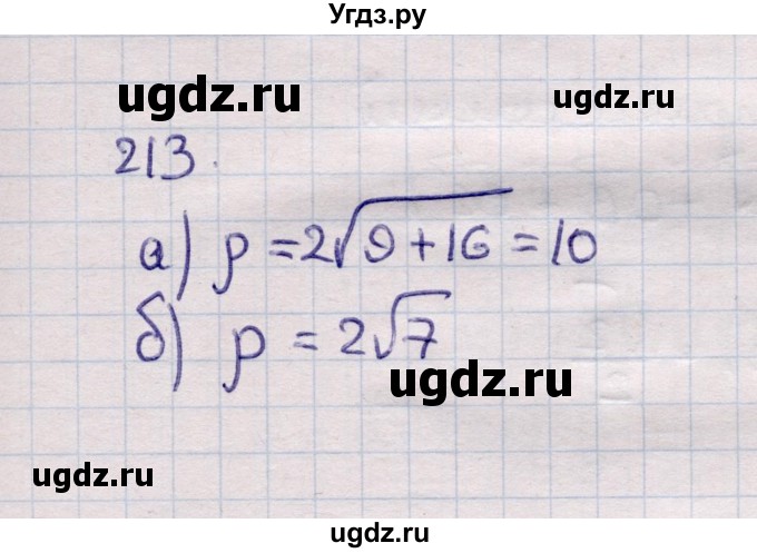 ГДЗ (Решебник) по геометрии 11 класс Солтан Г.Н. / задача / 213
