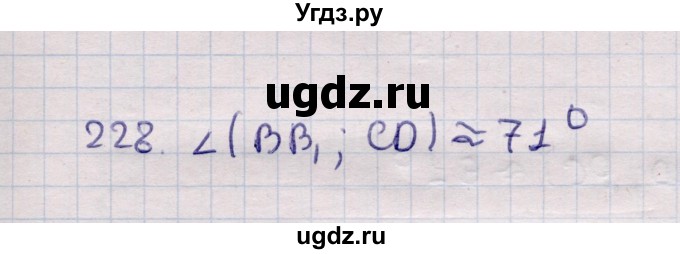 ГДЗ (Решебник) по геометрии 11 класс Солтан Г.Н. / задача / 228