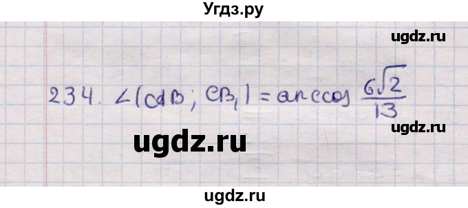 ГДЗ (Решебник) по геометрии 11 класс Солтан Г.Н. / задача / 234