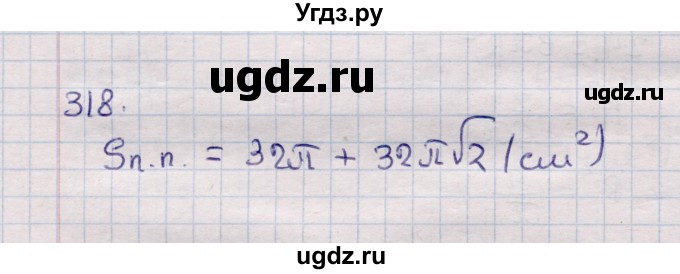 ГДЗ (Решебник) по геометрии 11 класс Солтан Г.Н. / задача / 318