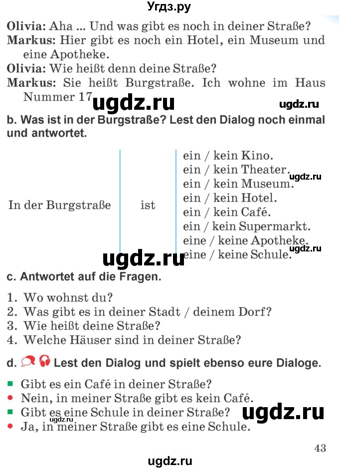 ГДЗ (Учебник) по немецкому языку 4 класс Будько А.Ф. / часть 2. страница / 43