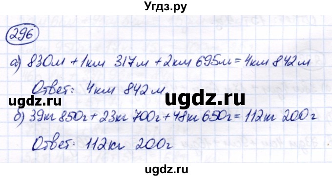 ГДЗ (Решебник) по математике 7 класс Алышева Т.В. / упражнение / 296