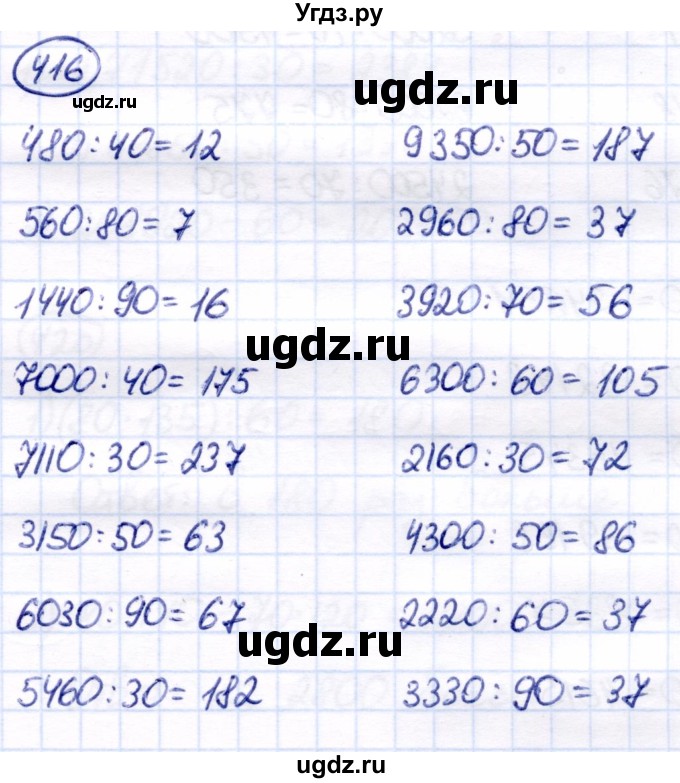 ГДЗ (Решебник) по математике 7 класс Алышева Т.В. / упражнение / 416