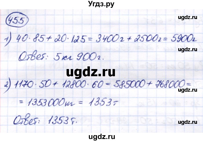 ГДЗ (Решебник) по математике 7 класс Алышева Т.В. / упражнение / 455