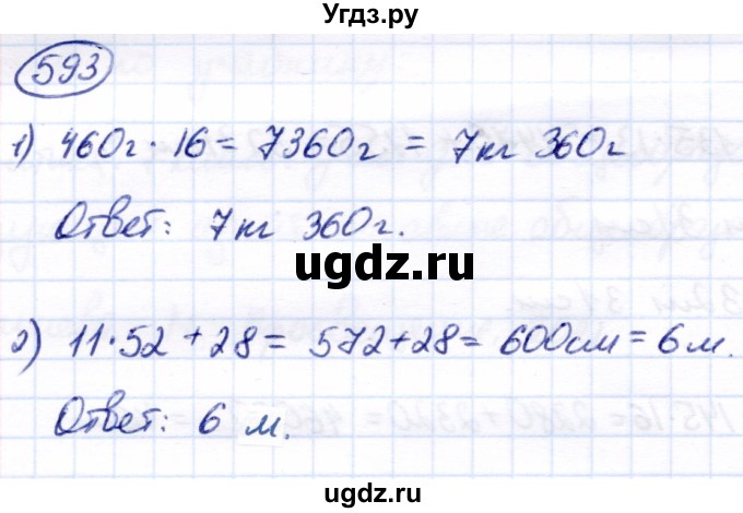 ГДЗ (Решебник) по математике 7 класс Алышева Т.В. / упражнение / 593