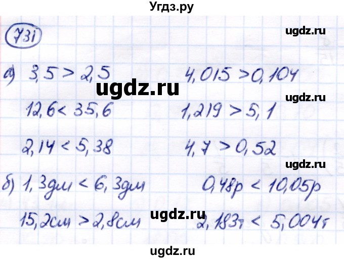 ГДЗ (Решебник) по математике 7 класс Алышева Т.В. / упражнение / 731