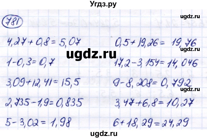 ГДЗ (Решебник) по математике 7 класс Алышева Т.В. / упражнение / 781