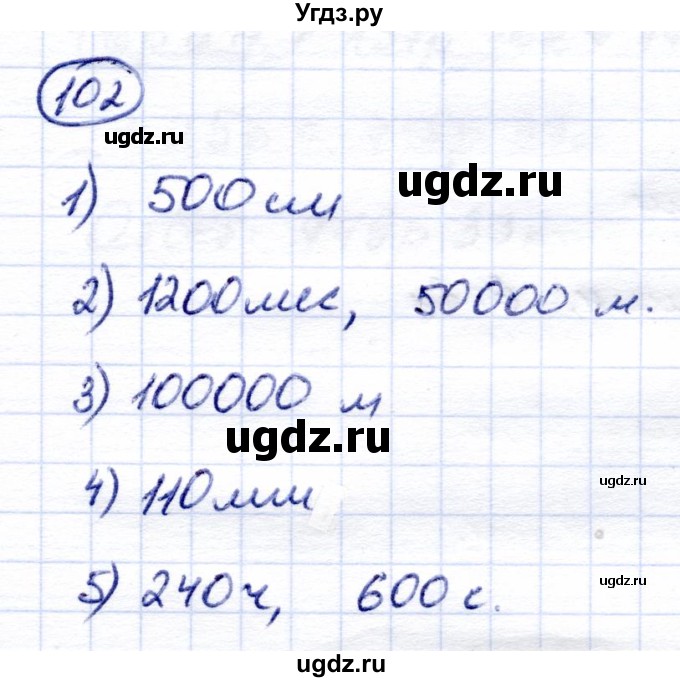 ГДЗ (Решебник) по математике 7 класс (рабочая тетрадь) Алышева Т.В. / упражнение / 102