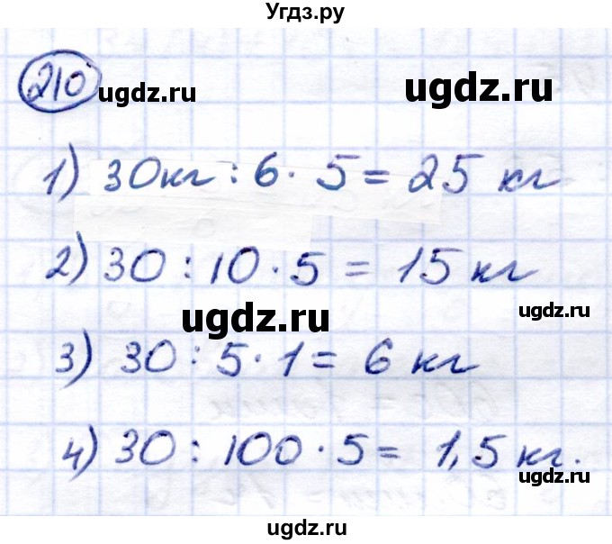 ГДЗ (Решебник) по математике 7 класс (рабочая тетрадь) Алышева Т.В. / упражнение / 210