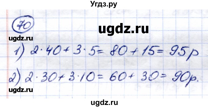 ГДЗ (Решебник) по математике 7 класс (рабочая тетрадь) Алышева Т.В. / упражнение / 70
