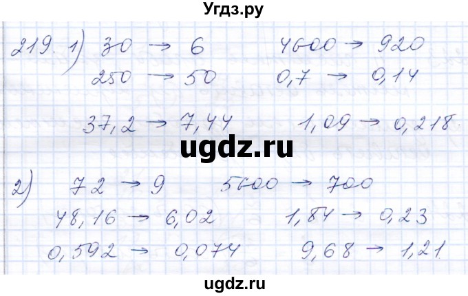 ГДЗ (Решебник) по математике 8 класс (рабочая тетрадь) Алышева Т.В. / упражнение / 219