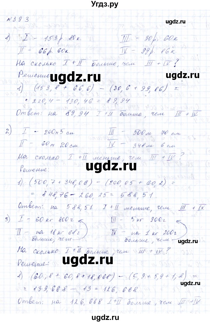 ГДЗ (Решебник) по математике 8 класс Эк В.В. / упражнение / 393