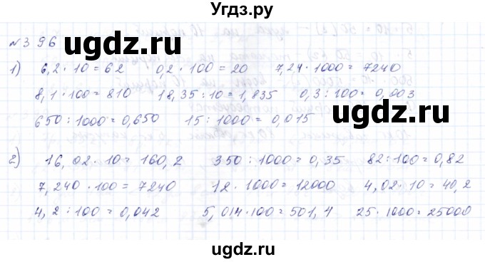 ГДЗ (Решебник) по математике 8 класс Эк В.В. / упражнение / 396