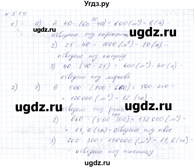 ГДЗ (Решебник) по математике 8 класс Эк В.В. / упражнение / 514