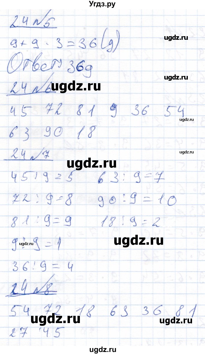 ГДЗ (Решебник) по математике 4 класс (рабочая тетрадь) Перова М.Н. / часть 2. страница / 24