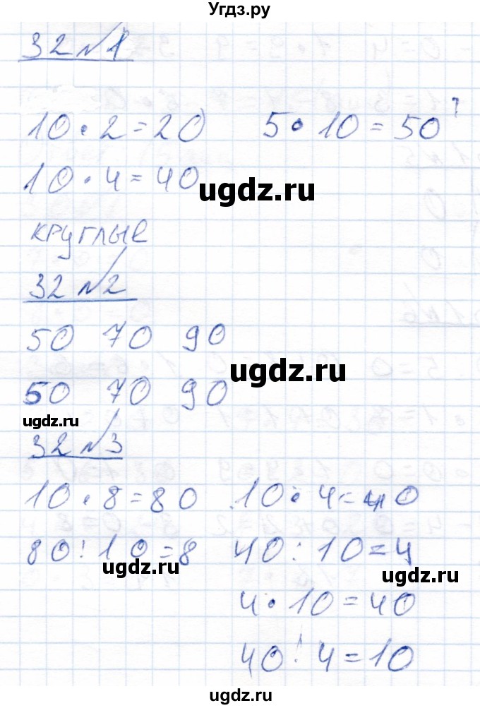 ГДЗ (Решебник) по математике 4 класс (рабочая тетрадь) Перова М.Н. / часть 2. страница / 32(продолжение 3)