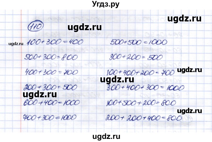 ГДЗ (Решебник) по математике 5 класс Перова М.Н. / тысяча / 110