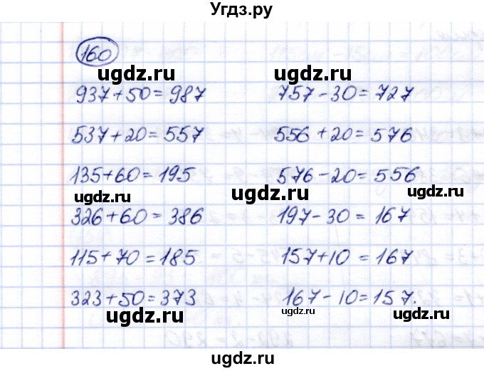 ГДЗ (Решебник) по математике 5 класс Перова М.Н. / тысяча / 160