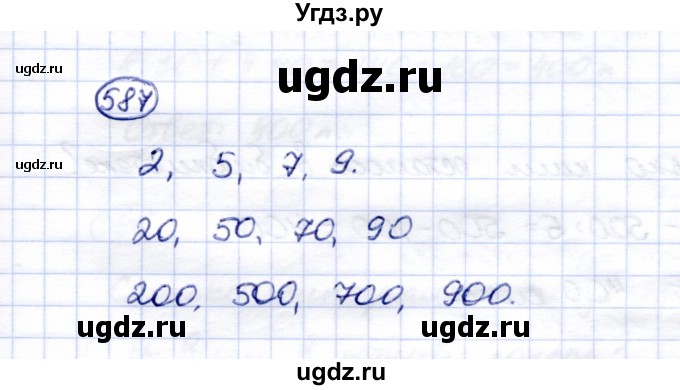 ГДЗ (Решебник) по математике 5 класс Перова М.Н. / тысяча / 587