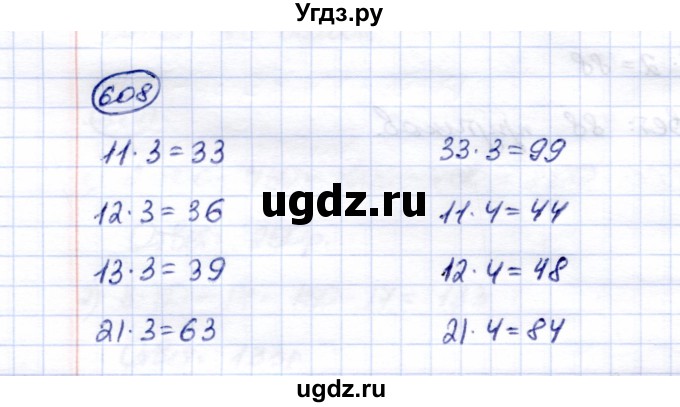 ГДЗ (Решебник) по математике 5 класс Перова М.Н. / тысяча / 608