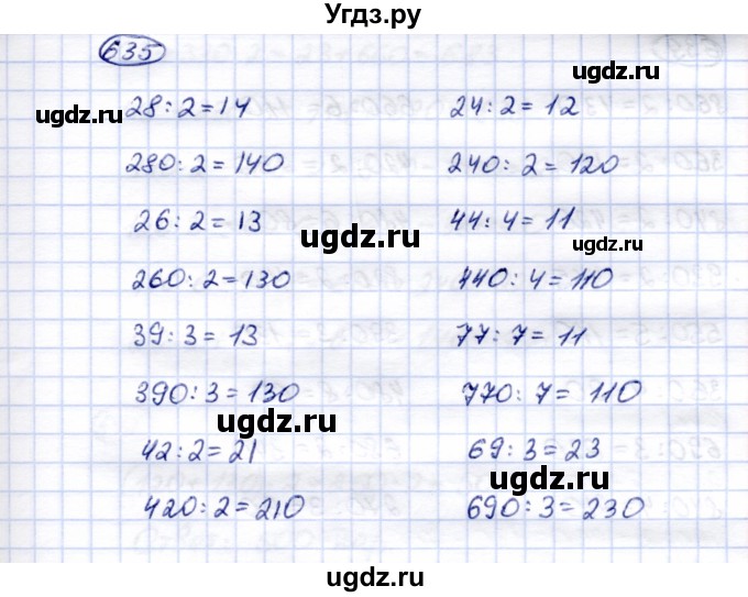 ГДЗ (Решебник) по математике 5 класс Перова М.Н. / тысяча / 635