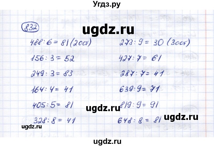 ГДЗ (Решебник) по математике 5 класс Перова М.Н. / тысяча / 832