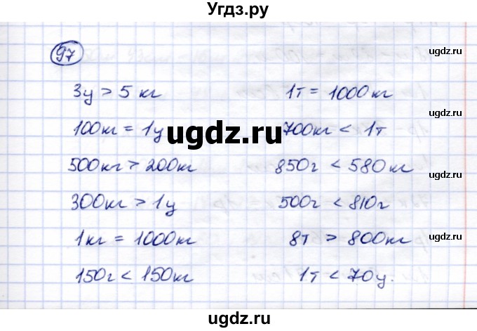 ГДЗ (Решебник) по математике 5 класс Перова М.Н. / тысяча / 97