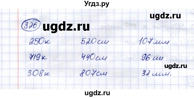 ГДЗ (Решебник) по математике 5 класс (рабочая тетрадь) Перова М.Н. / упражнение / 326