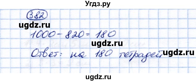 ГДЗ (Решебник) по математике 5 класс (рабочая тетрадь) Перова М.Н. / упражнение / 382