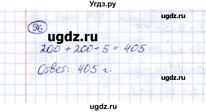 ГДЗ (Решебник) по математике 5 класс (рабочая тетрадь) Перова М.Н. / упражнение / 96