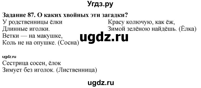 ГДЗ (Решебник) по биологии 7 класс (рабочая тетрадь) Клепинина З. А. / задание / 87